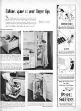 Better Homes & Gardens March 1951 Magazine Article: Cabinet space at your finger tips