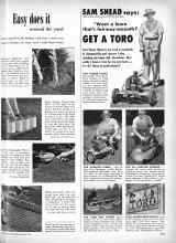 Better Homes & Gardens March 1951 Magazine Article: Easy does it around the yard