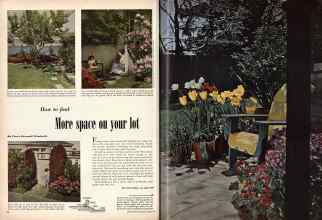 Better Homes & Gardens March 1951 Magazine Article: How to find More space on your lot