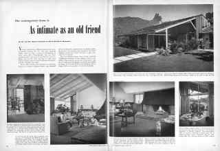 Better Homes & Gardens March 1951 Magazine Article: Our contemporary home is As intimate as an old friend