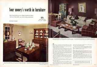 Better Homes & Gardens March 1951 Magazine Article: Your money's worth in furniture