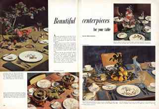Better Homes & Gardens March 1951 Magazine Article: Beautiful centerpieces for your table