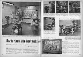 Better Homes & Gardens March 1951 Magazine Article: How to expand your home workshop