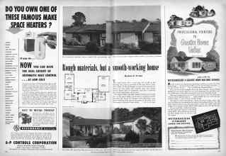 Better Homes & Gardens March 1951 Magazine Article: Rough materials, but a smooth-working house