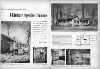 Better Homes & Gardens March 1951 Magazine Article: If it's a low-cost house you want . . . 1 Eliminate expensive trimmings