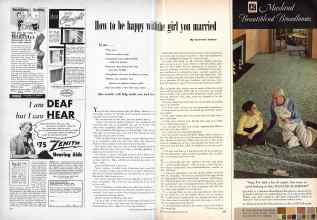 Better Homes & Gardens March 1951 Magazine Article: How to be happy with The girl you married