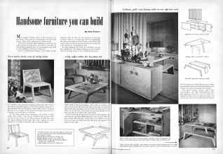 Better Homes & Gardens March 1951 Magazine Article: Handsome furniture you can build