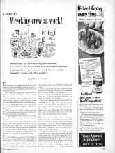 Better Homes & Gardens April 1951 Magazine Article: WARNING-Wrecking crew at work!