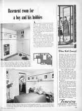 Better Homes & Gardens April 1951 Magazine Article: Basement room for a boy and his hobbies