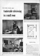 Better Homes & Gardens April 1951 Magazine Article: Comfortable televiewing in a small room