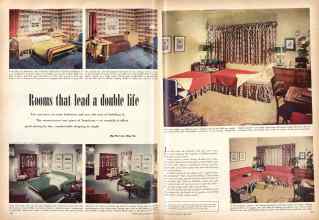 Better Homes & Gardens April 1951 Magazine Article: Rooms that lead a double life