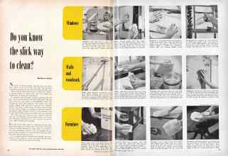 Better Homes & Gardens April 1951 Magazine Article: Do fou know the slick way to clean?