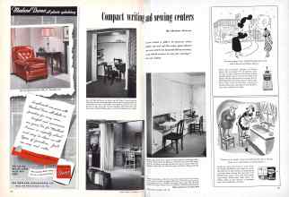 Better Homes & Gardens April 1951 Magazine Article: Compact writing and sewing centers