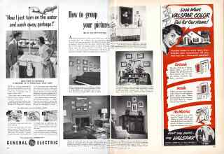 Better Homes & Gardens April 1951 Magazine Article: How to group your pictures
