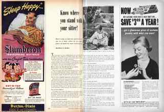 Better Homes & Gardens April 1951 Magazine Article: Know where you stand with your sitter!