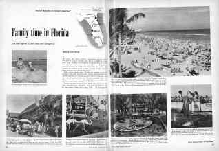 Better Homes & Gardens April 1951 Magazine Article: Family time in Florida