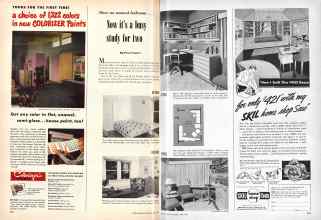 Better Homes & Gardens April 1951 Magazine Article: Now it's a busy study for two
