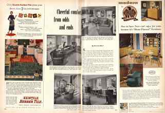 Better Homes & Gardens April 1951 Magazine Article: Cheerful comfort from odds and ends