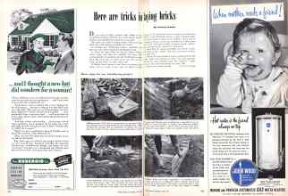 Better Homes & Gardens April 1951 Magazine Article: Here are tricks in laying bricks