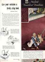 Better Homes & Gardens May 1951 Magazine Article: Give your curtains a fresh, crisp look