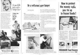 Better Homes & Gardens May 1951 Magazine Article: Be a well-armed paper hanger
