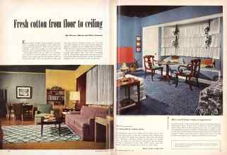 Better Homes & Gardens May 1951 Magazine Article: Fresh cotton from floor to ceiling