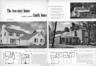 Better Homes & Gardens May 1951 Magazine Article: The two-story house makes a good family house