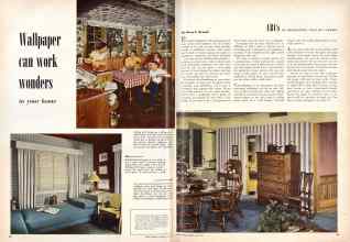 Better Homes & Gardens May 1951 Magazine Article: Wallpaper can work wonders in your home