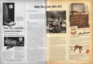 Better Homes & Gardens May 1951 Magazine Article: Nobody likes a young smart aleck