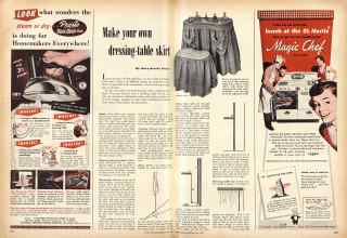Better Homes & Gardens May 1951 Magazine Article: Make your own dressing-table skirt