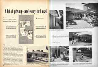 Better Homes & Gardens May 1951 Magazine Article: A lot of privacy--and every inch used