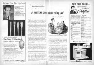 Better Homes & Gardens May 1951 Magazine Article: Let your kids know what's eating you!