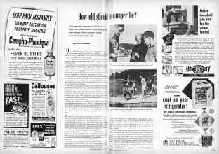 Better Homes & Gardens May 1951 Magazine Article: How old should a camper be?