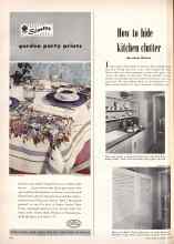 Better Homes & Gardens June 1951 Magazine Article: How to hide kitchen clutter