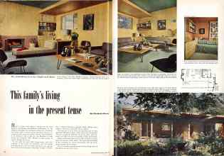 Better Homes & Gardens June 1951 Magazine Article: This family's living in the present tense