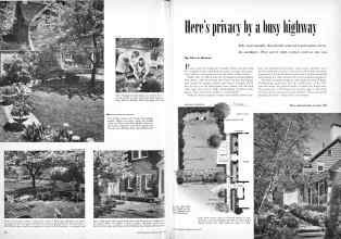 Better Homes & Gardens June 1951 Magazine Article: Here's privacy by a busy highway