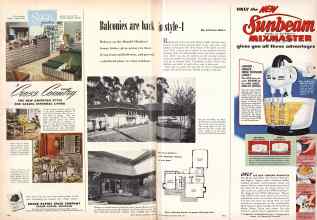 Better Homes & Gardens June 1951 Magazine Article: Balconies are back in style-1