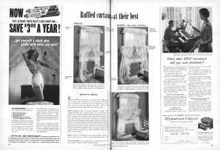 Better Homes & Gardens June 1951 Magazine Article: Ruffled curtains at their best