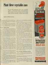 Better Homes & Gardens July 1951 Magazine Article: Plant these vegetables now