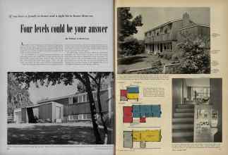 Better Homes & Gardens July 1951 Magazine Article: Four levels could be your answer