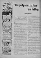 Better Homes & Gardens August 1951 Magazine Article: What good parents can learn from bad boys
