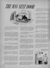 Better Homes & Gardens August 1951 Magazine Article: THE MAN NEXT DOOR