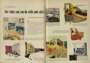 Better Homes & Gardens August 1951 Magazine Article: See what you can do with your attic!