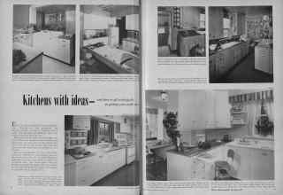 Better Homes & Gardens August 1951 Magazine Article: Kitchens with ideas