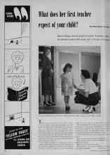 Better Homes & Gardens September 1951 Magazine Article: What does her first teacher expect of your child?