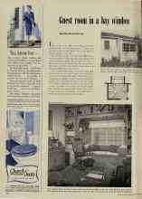 Better Homes & Gardens September 1951 Magazine Article: Guest room in a bay window