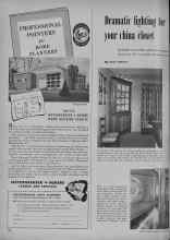 Better Homes & Gardens September 1951 Magazine Article: Dramatic lighting for your china closet
