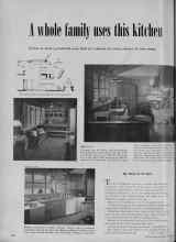 Better Homes & Gardens September 1951 Magazine Article: A whole family uses this kitchen