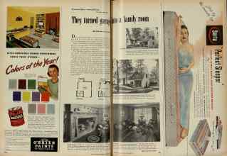 Better Homes & Gardens September 1951 Magazine Article: They turned garage into a family room