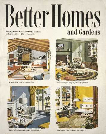 Better Homes & Gardens October 1951 Magazine Cover